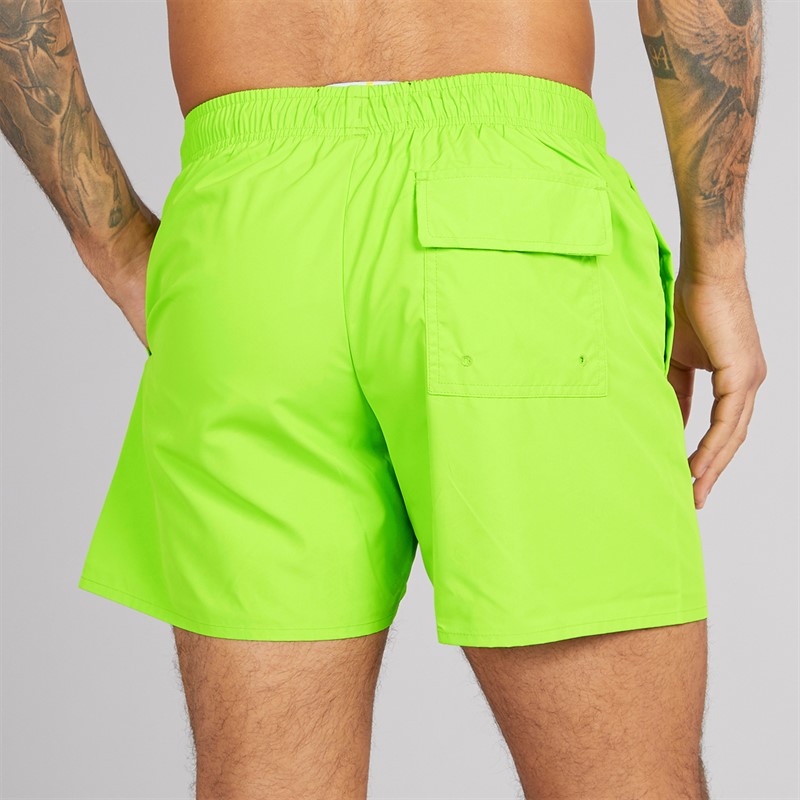 Lyle And Scott Vintage Mens Water Reactive Emblem Swim Shorts X804 Vibrant Kiwi
