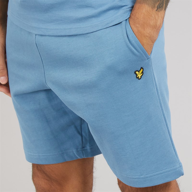 Lyle And Scott Vintage Mens Basic Sweat Shorts Ocean Sky