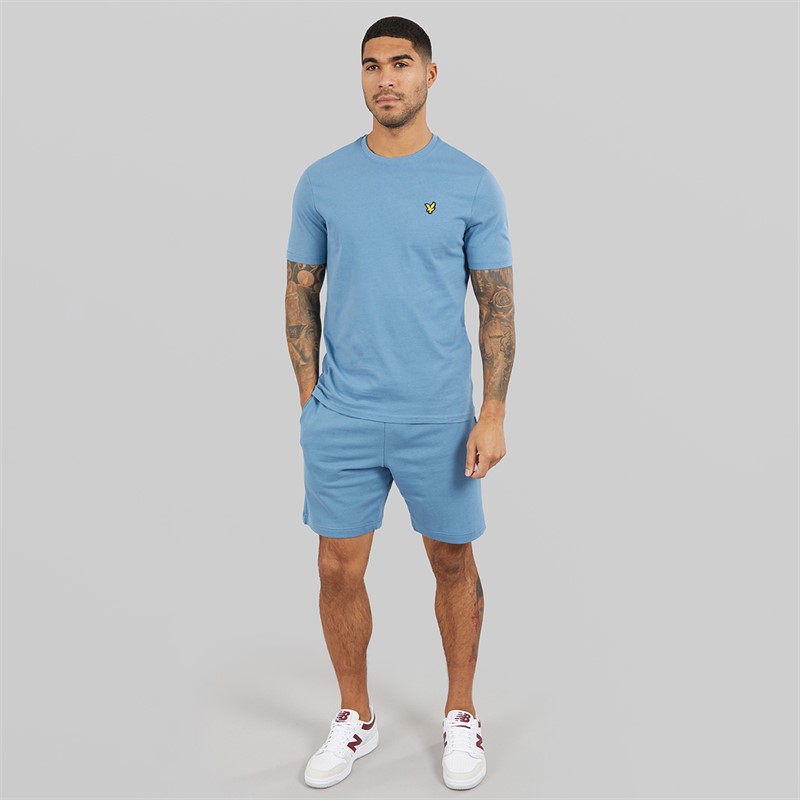 Lyle And Scott Vintage Mens Basic Sweat Shorts Ocean Sky
