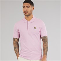 Lyle And Scott Vintage Mens Plain Polo Shirt Pink Light