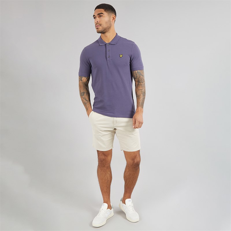 Lyle And Scott Vintage Mens Plain Polo Shirt Graystone