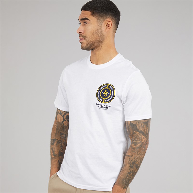 Lyle And Scott Vintage Mens Made In The Borders Graphic T-Shirt White