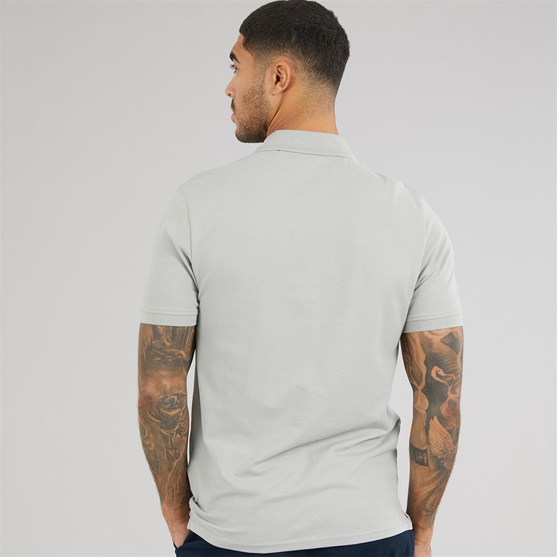 Lyle And Scott Vintage Mens Plain Polo Shirt Cold Grey