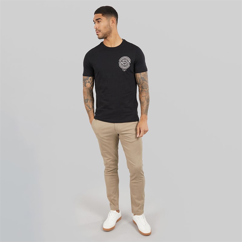 Lyle And Scott Vintage Mens Crafted For The Bold Graphic T-Shirt Jet Black