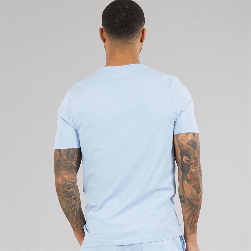 Lyle And Scott Vintage Mens Lightweight Seasonal Cotton T-Shirt Light Blue