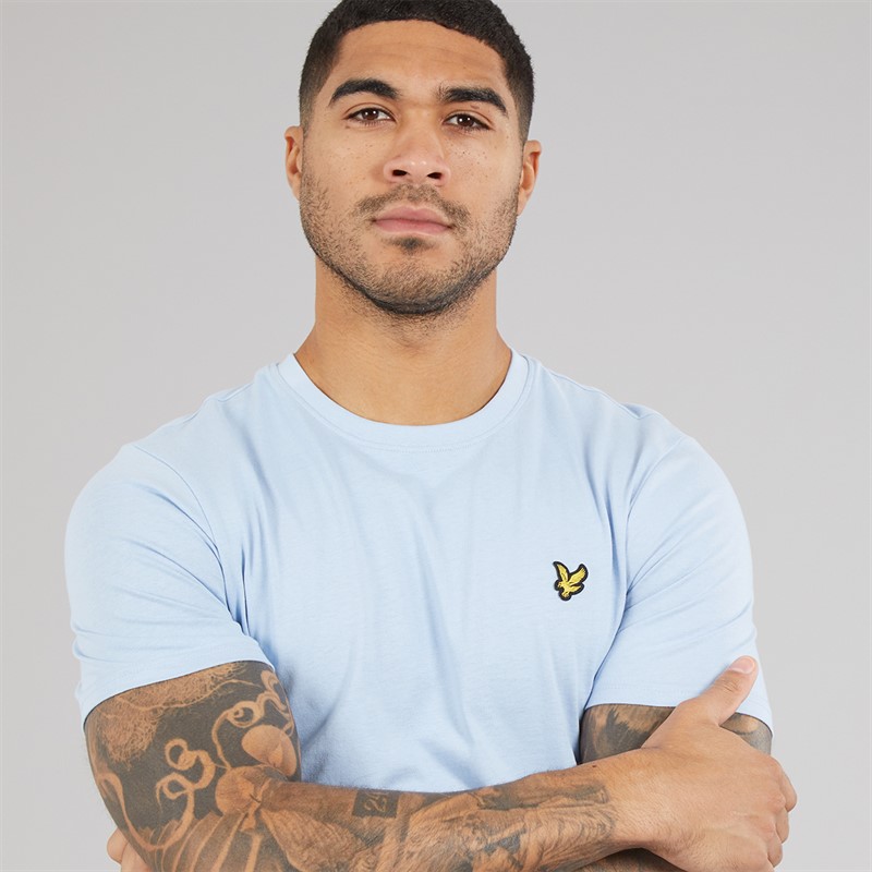 Lyle And Scott Vintage Mens Lightweight Seasonal Cotton T-Shirt Light Blue