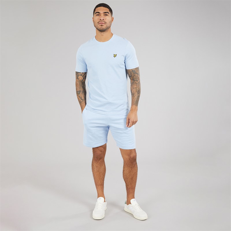 Lyle And Scott Vintage Mens Lightweight Seasonal Cotton T-Shirt Light Blue