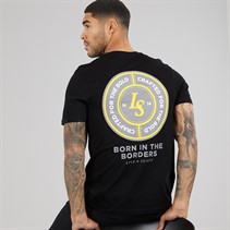 Lyle And Scott Vintage Mens Made In The Borders Graphic T-Shirt Jet Black