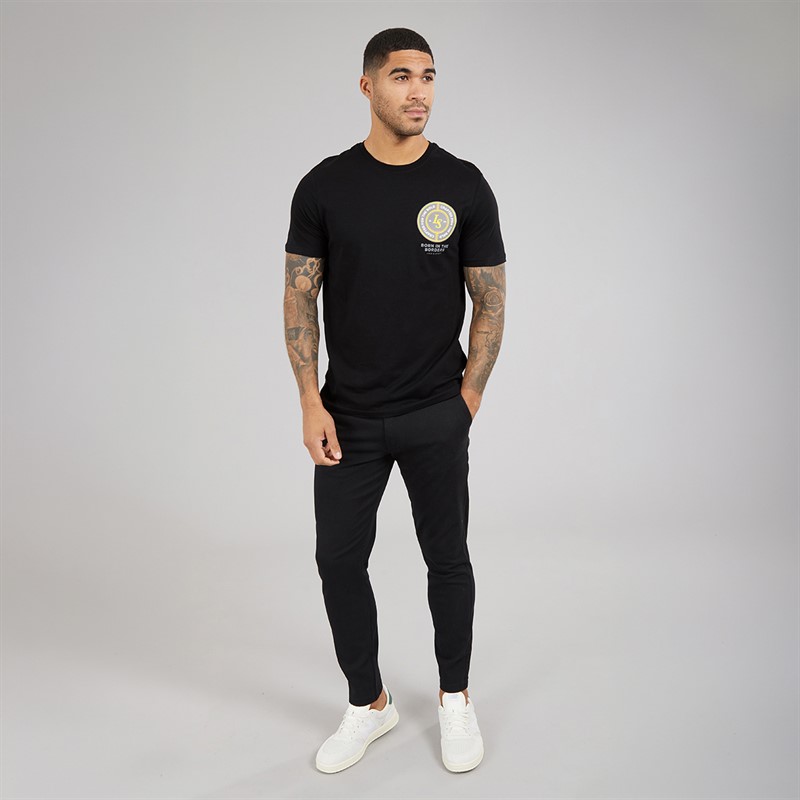 Lyle And Scott Vintage Mens Made In The Borders Graphic T-Shirt Jet Black