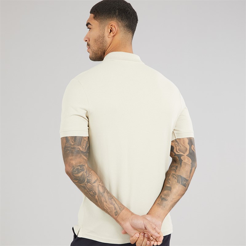 Lyle And Scott Vintage Mens Plain Polo Shirt Grey Taupe