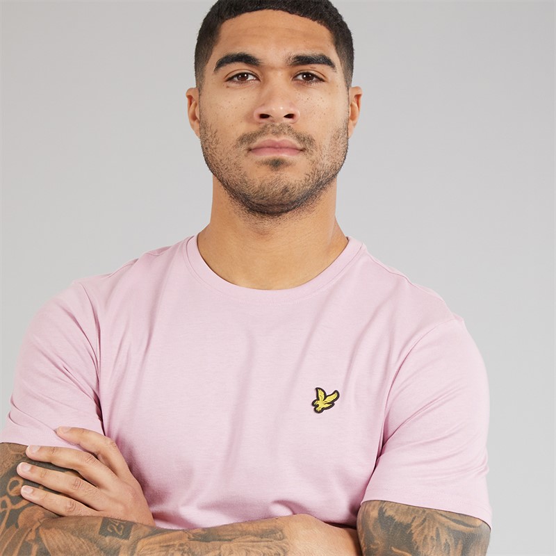 Lyle And Scott Vintage Mens Lightweight Seasonal Cotton T-Shirt Pink Light