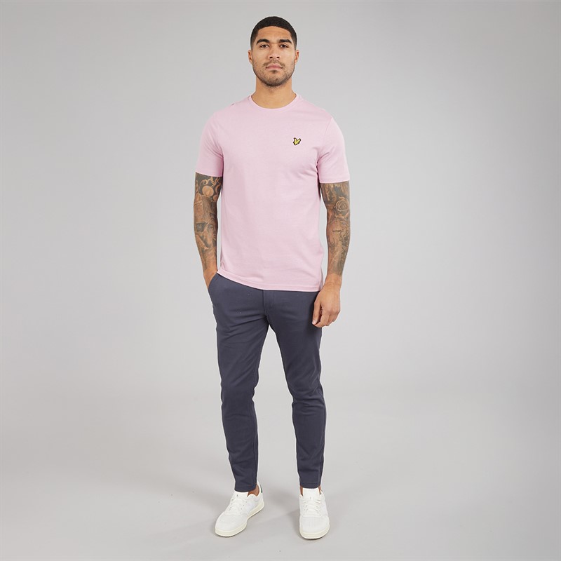 Lyle And Scott Vintage Mens Lightweight Seasonal Cotton T-Shirt Pink Light
