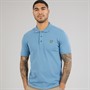 Lyle And Scott Vintage Mens Plain Polo Shirt Ocean Sky