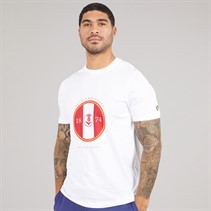 Lyle And Scott Vintage Heren Sporty Distel Grafisch T-shirt X781 White/Gala Red