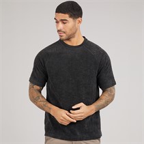 Lyle And Scott Vintage Heren Emblem Badstof T-shirt Z865 Jet Black