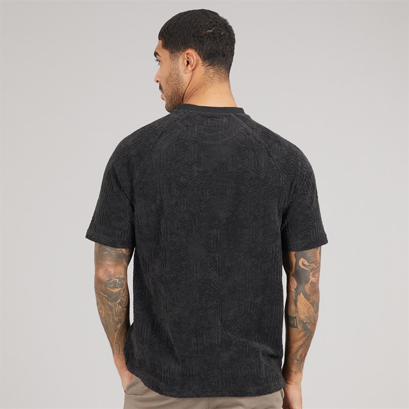 Lyle And Scott Vintage T-shirt frotte z emblematem dla niego kolor Z865 Jet Black