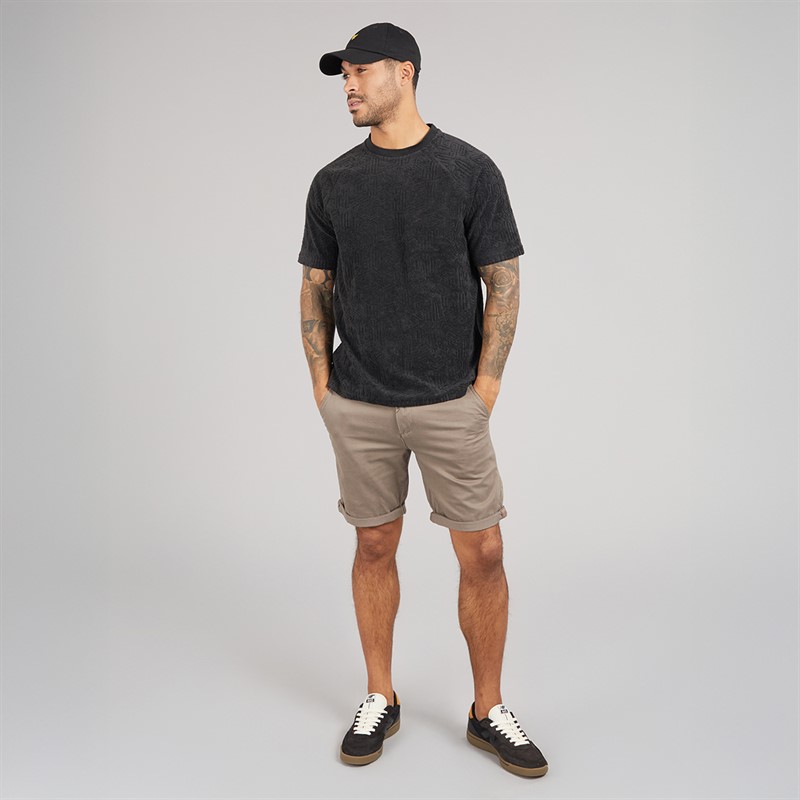 Lyle And Scott Vintage T-shirt frotte z emblematem dla niego kolor Z865 Jet Black