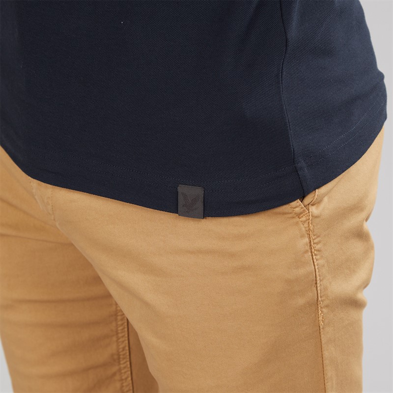 Lyle And Scott Vintage Herre Stribet T-shirt Z271 Dark Navy