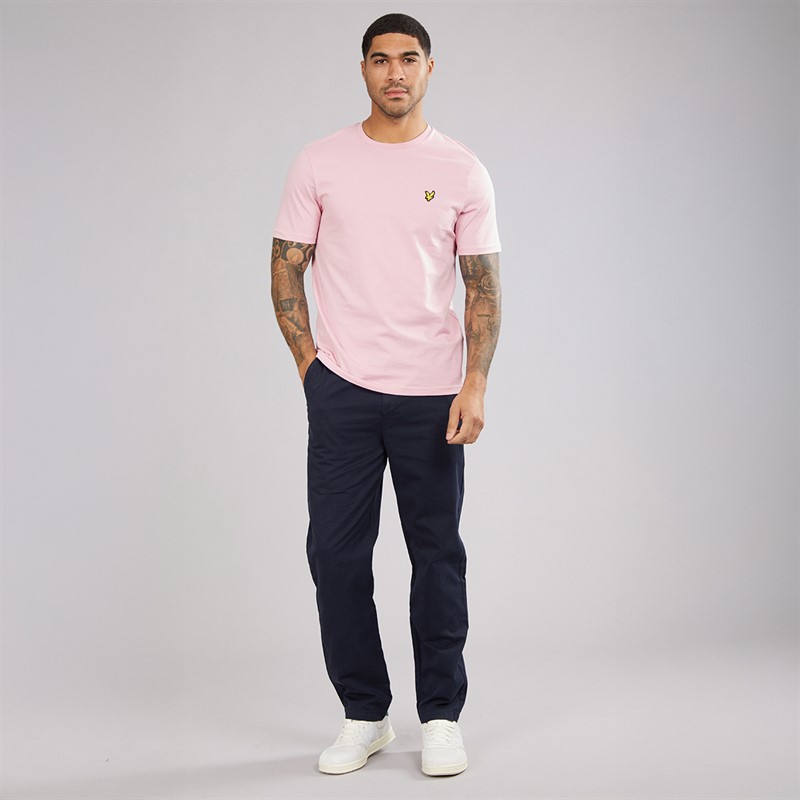 Lyle And Scott Vintage Herre Ensfarvet T-shirt X574 Pink Light
