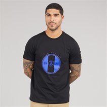 Lyle And Scott Vintage Heren Sporty Distel Grafisch T-shirt X779 Jet Black/Now Blue