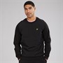 Lyle And Scott Vintage Herre Halv Raglan Hybrid Sweatshirt Z865 Jet Black