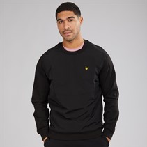 Lyle And Scott Vintage Herre Halv Raglan Hybrid Sweatshirt Z865 Jet Black