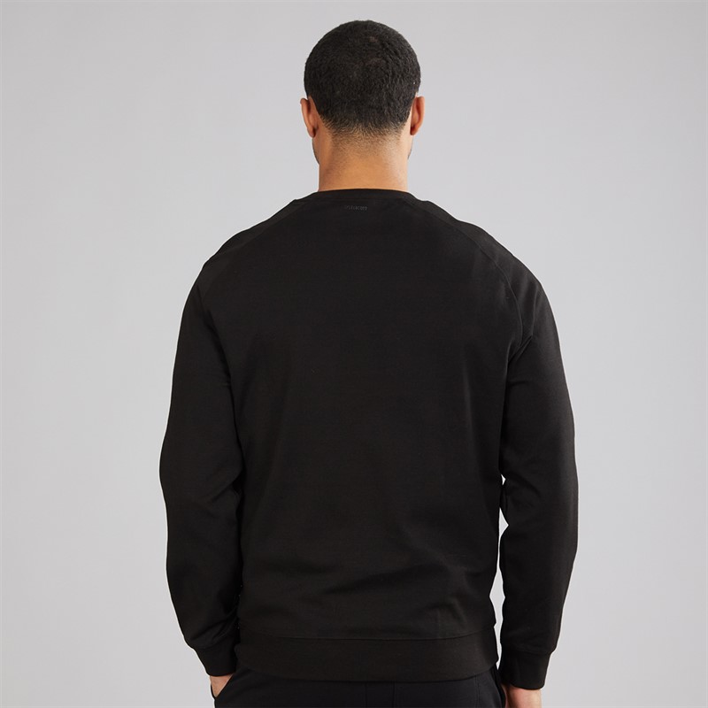 Lyle And Scott Vintage Herre Halv Raglan Hybrid Sweatshirt Z865 Jet Black