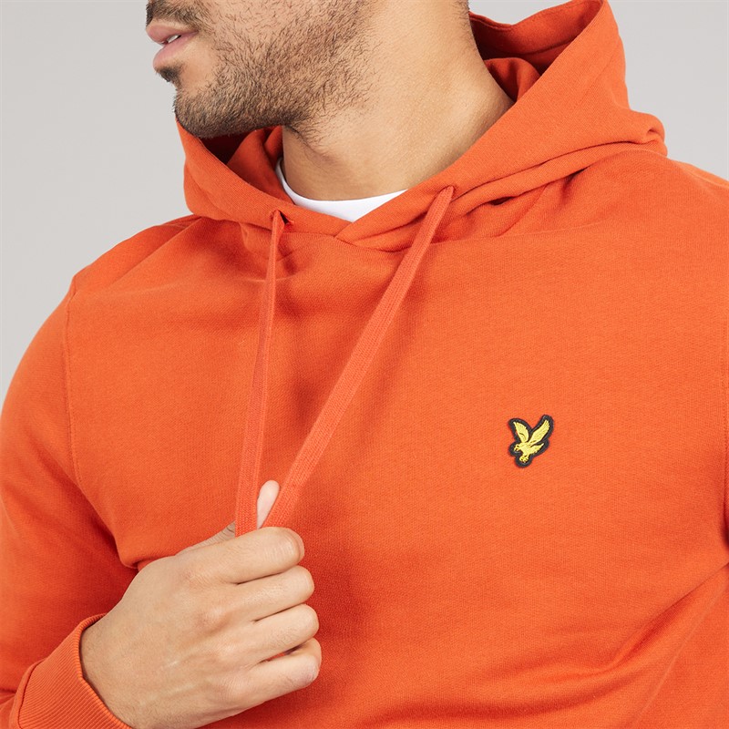 Lyle And Scott Vintage Mens Pullover Hoodie Tuscan Red