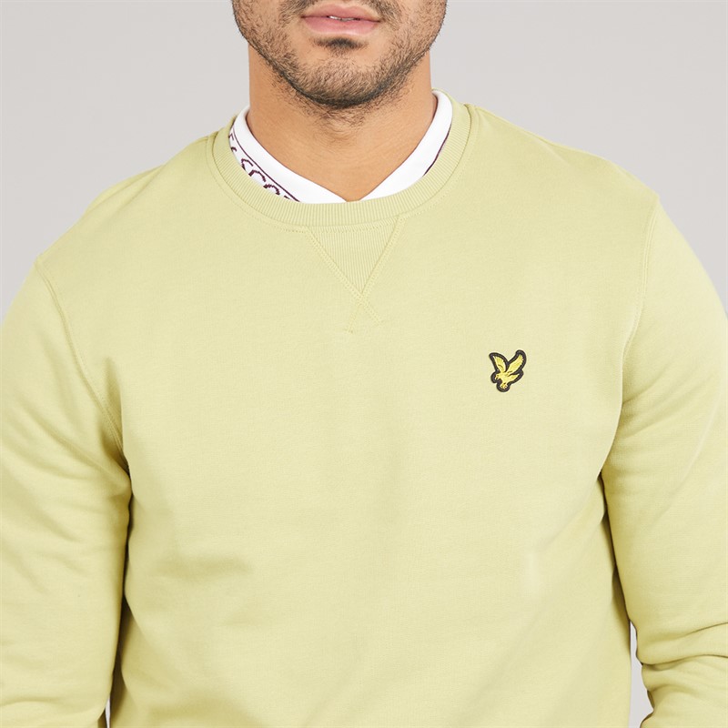 Lyle And Scott Vintage Mens Crew Neck Sweatshirt Pale Willow