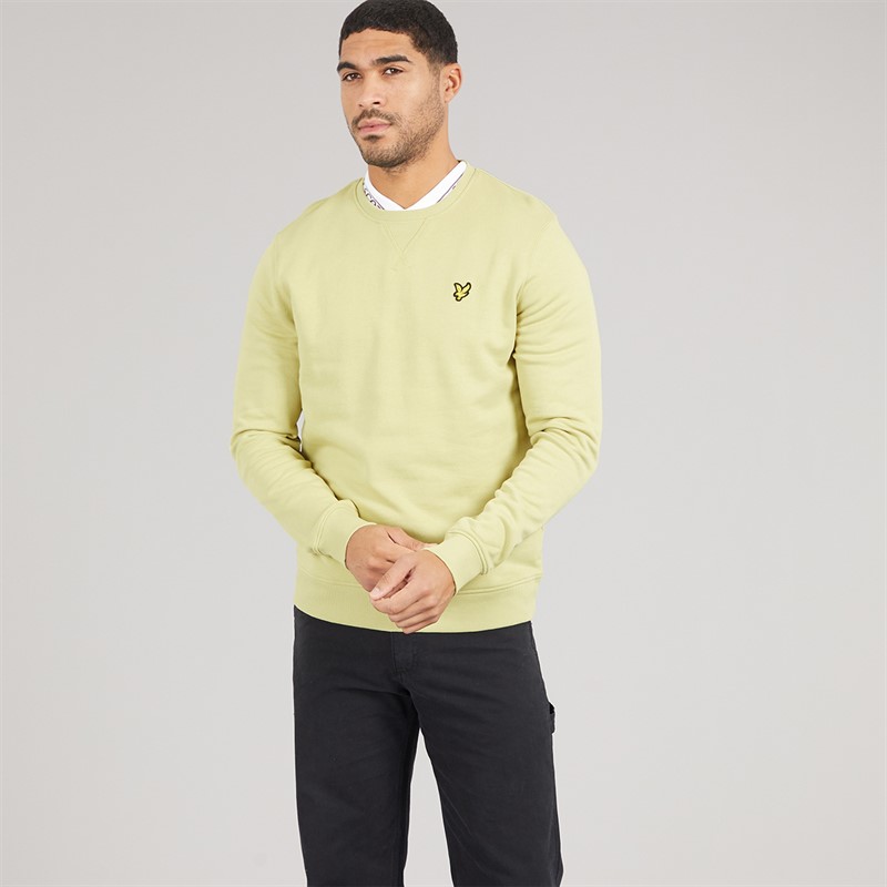 Lyle And Scott Vintage Mens Crew Neck Sweatshirt Pale Willow