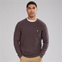 Lyle And Scott Vintage Mens Engineered Rib Crew Neck Jumper Espresso