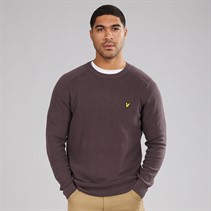 Lyle And Scott Vintage Mens Engineered Rib Crew Neck Jumper Espresso