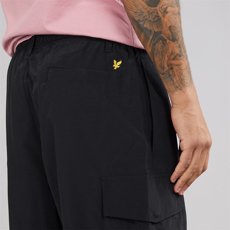 Lyle And Scott Vintage Mens Bellowed Pocket Cargo Pants Jet Black