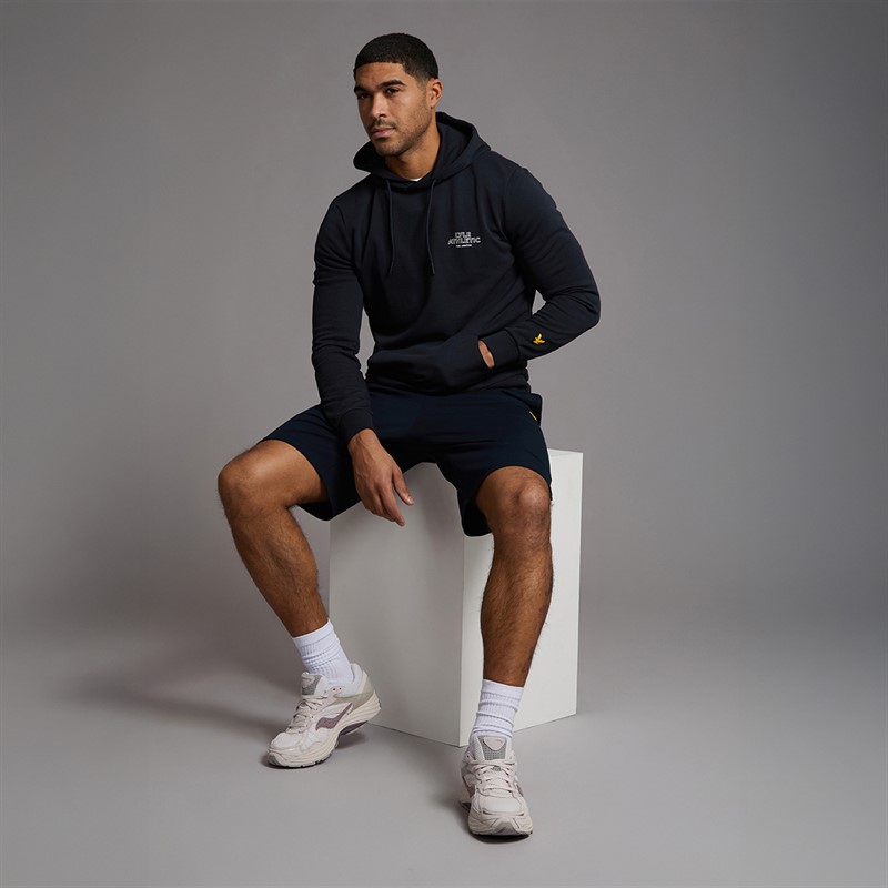 Lyle And Scott Vintage Mens Athletic Hoodie Dark Navy