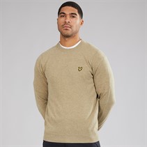 Lyle And Scott Vintage Mens Crew Neck Jumper Sage Uniform Marl