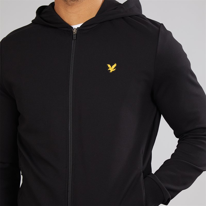 Lyle And Scott Vintage Mens Full Zip Hoodie Jet Black