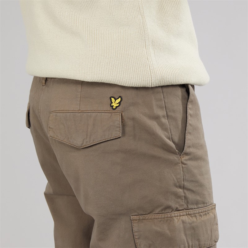Lyle And Scott Vintage Mens Cargo Pants Khaki Ash