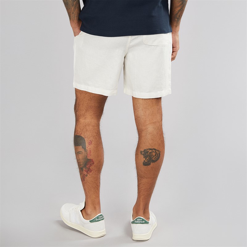 Lyle And Scott Vintage Mens Linen Deck Shorts Natural