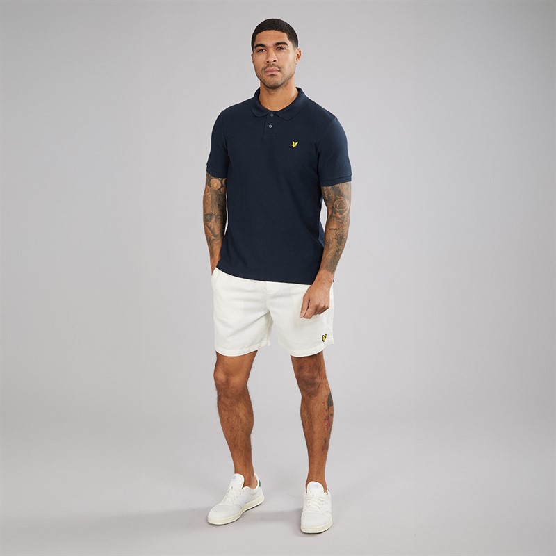 Lyle And Scott Vintage Mens Linen Deck Shorts Natural
