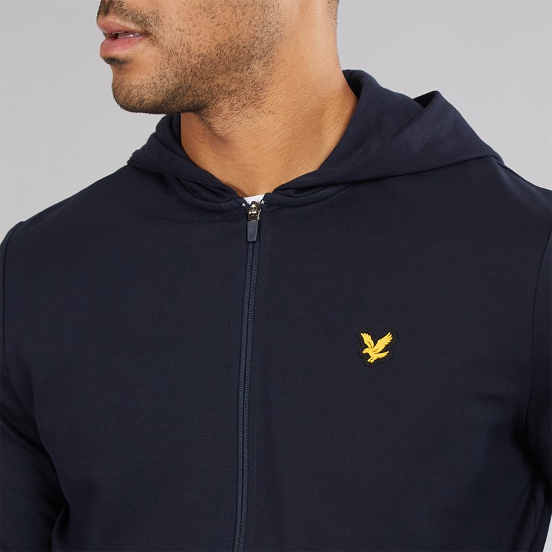 Lyle And Scott Vintage Mens Full Zip Hoodie Dark Navy