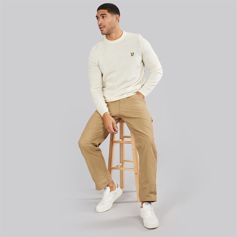 Lyle And Scott Vintage Mens Crew Neck Jumper Drop Cloth Marl
