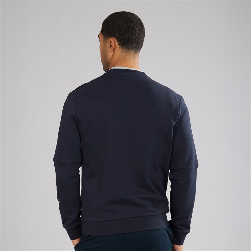 Lyle And Scott Vintage Mens Tape Crew Neck Sweatshirt Dark Navy