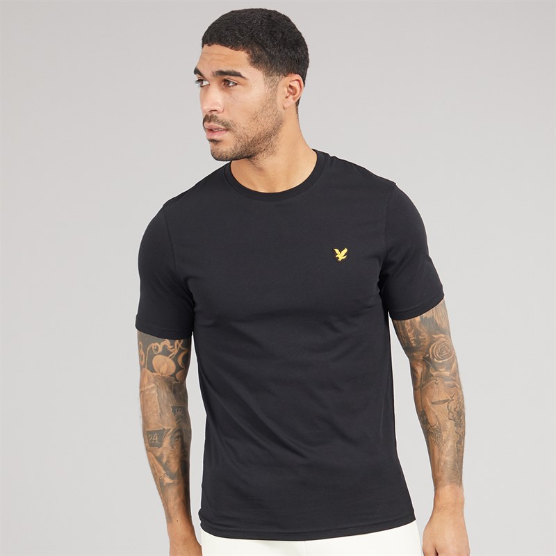 Lyle And Scott Vintage Mens Geometric Globe Graphic T-Shirt Jet Black