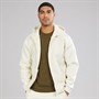 Lyle And Scott Vintage Mens Neoprene Zip Through Hoodie Bleached Stone
