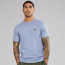 Lyle And Scott Vintage Mens Plain T-Shirt Crafted Blue