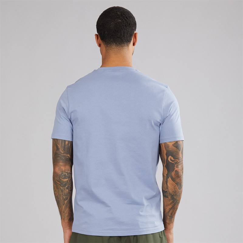 Lyle And Scott Vintage Mens Plain T-Shirt Crafted Blue