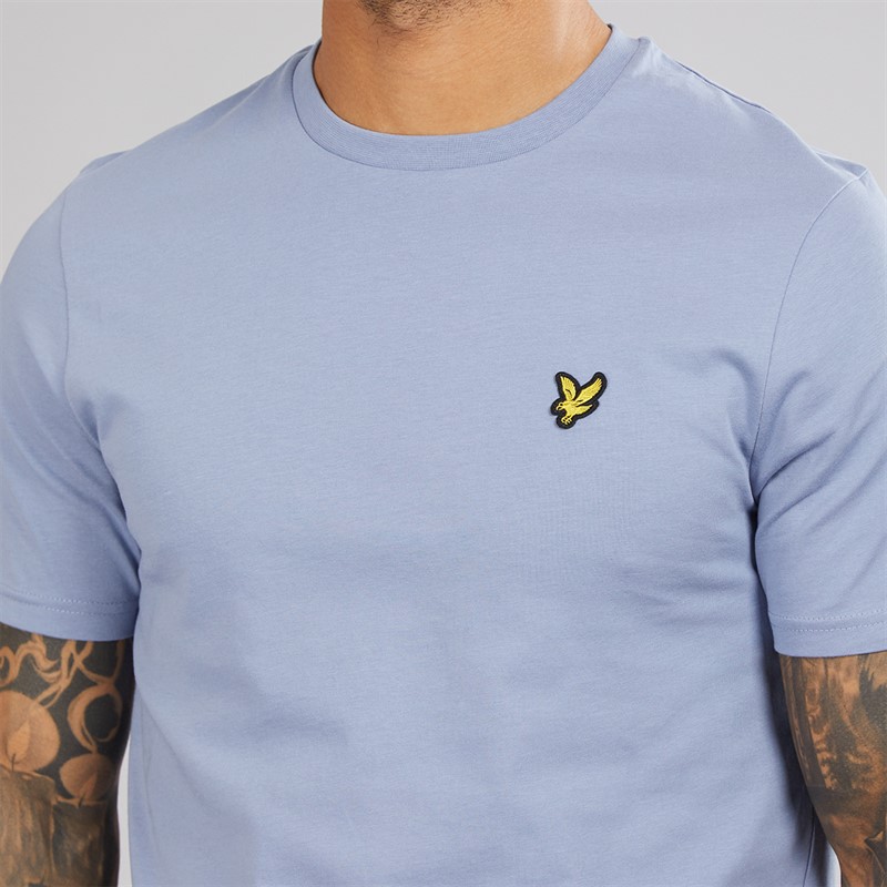 Lyle And Scott Vintage Mens Plain T-Shirt Crafted Blue