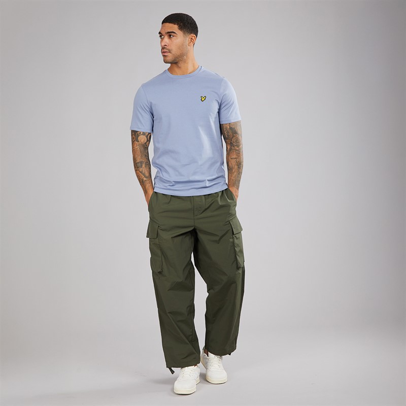 Lyle And Scott Vintage Mens Plain T-Shirt Crafted Blue