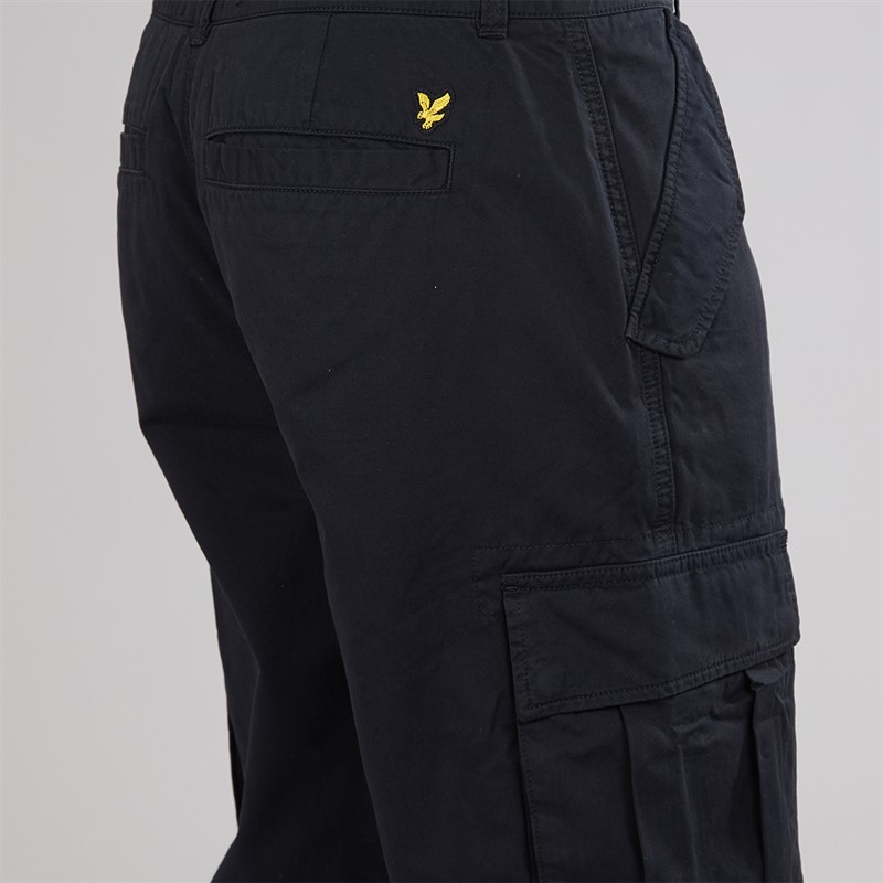 Lyle And Scott Vintage Mens Articulated Cargo Pants Jet Black