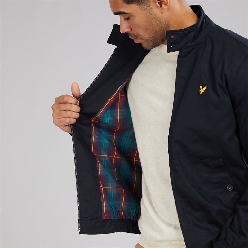 Lyle And Scott Vintage Mens Harrington Jacket Dark Navy
